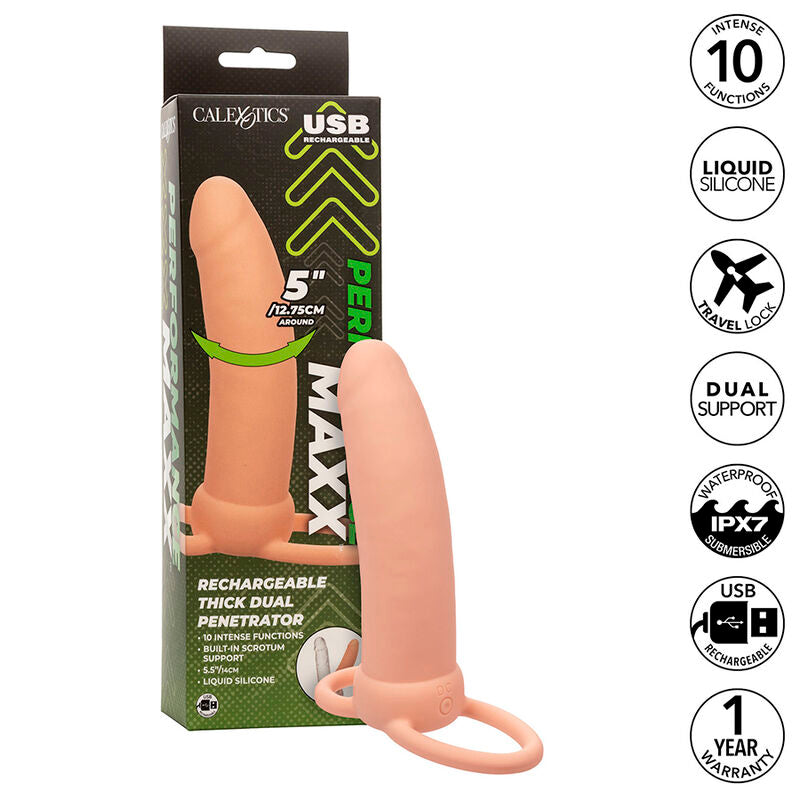 CalExotics Performance Maxx Thick Dual Penetrator Vibrante Ricaricabile