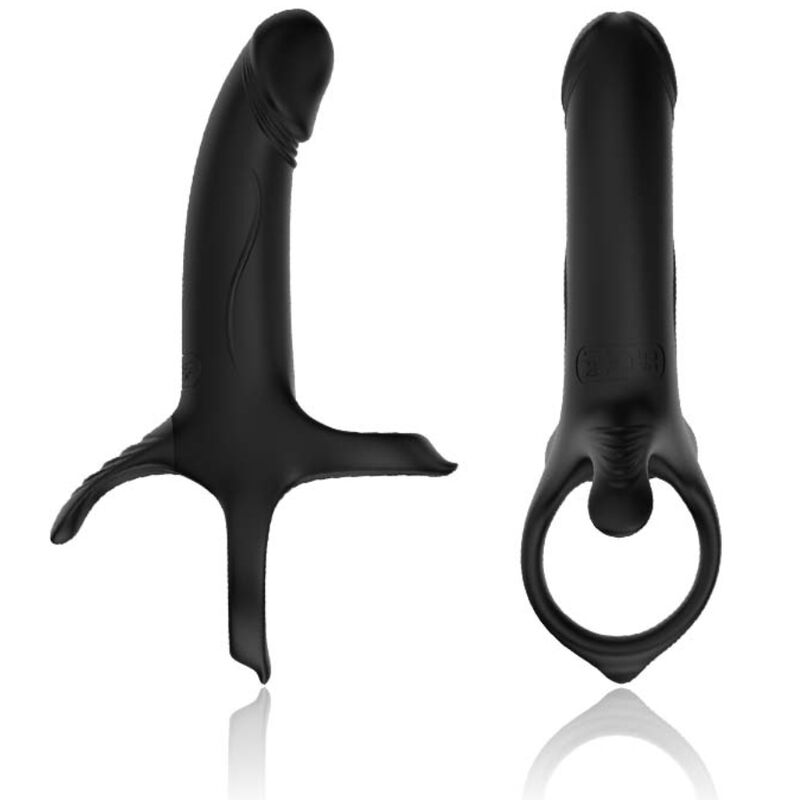 Armony Anello Fallico Vibrante con Dildo Anale Nero – immagine 2