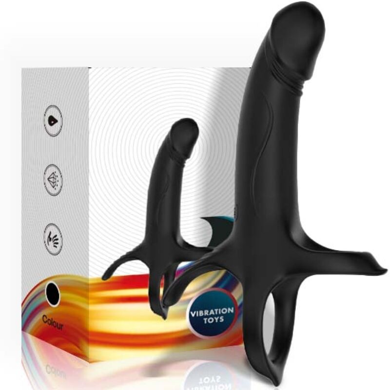 Armony Anello Fallico Vibrante con Dildo Anale Nero