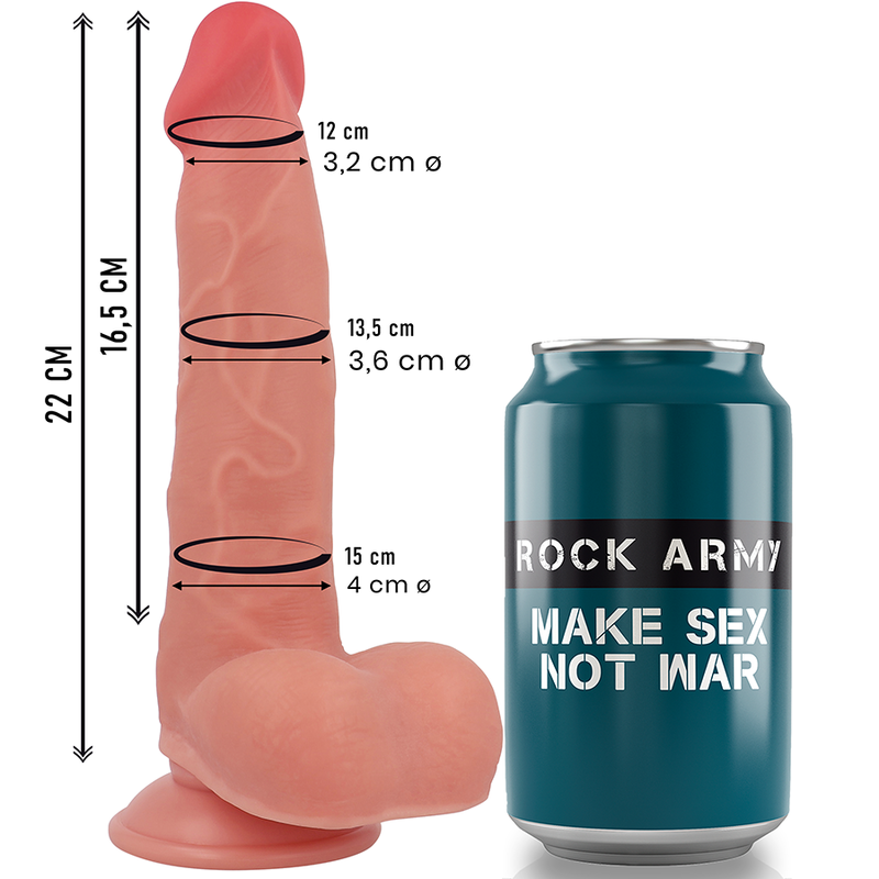 Rock Army Ranger dildo realistico in silicone liquido 22 cm