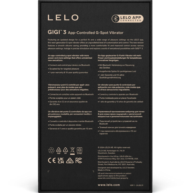 LELO Gigi 3 Vibratore Punto G con App Viola – immagine 4
