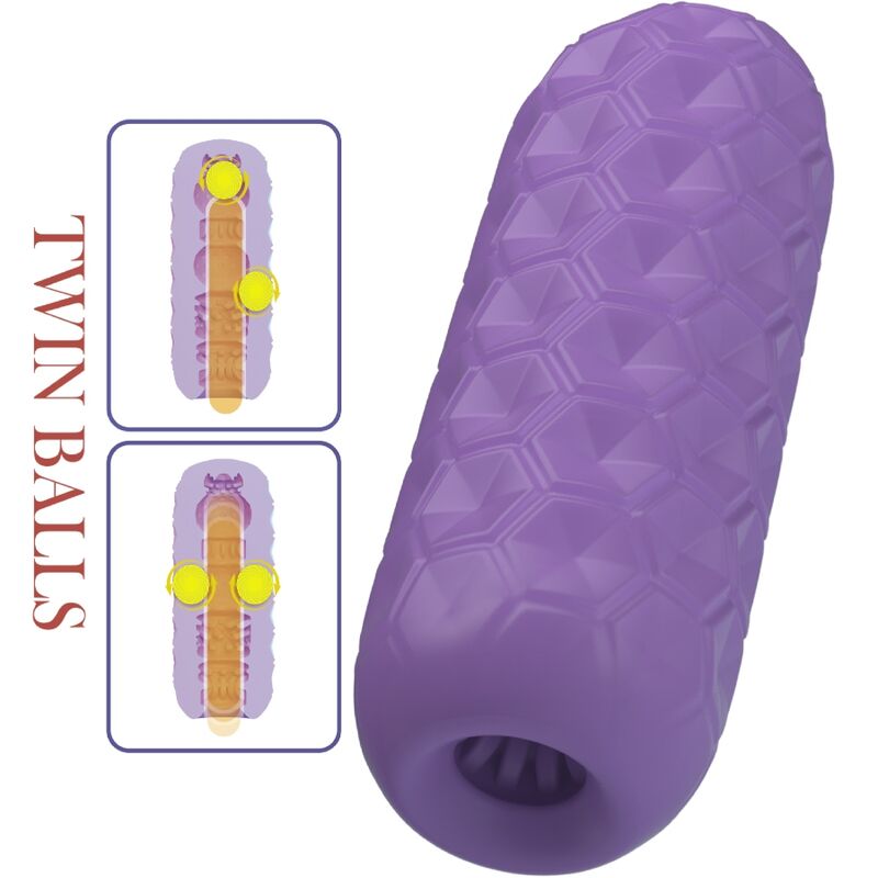 Pretty Love Twin Balls Masturbatore con Sfere Interne Viola – immagine 5