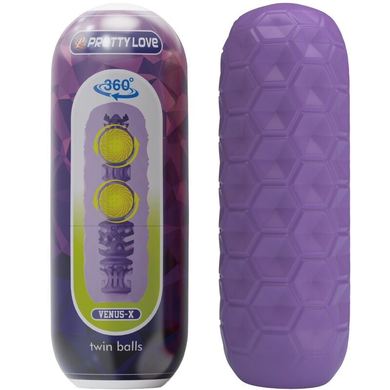 Pretty Love Twin Balls Masturbatore con Sfere Interne Viola