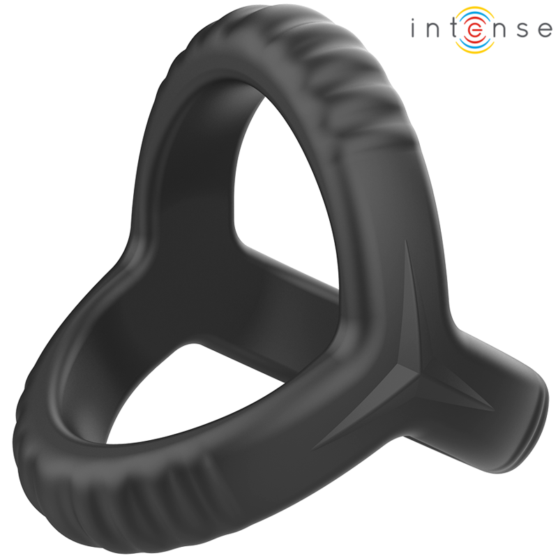 Intense Carson Doppio Anello per Pene in Silicone Nero – immagine 4