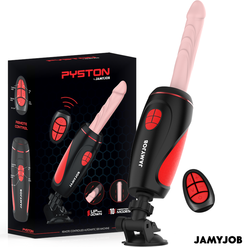 Jamyjob Pyston Base Masturbatore Automatico con Dildo e Telecomando