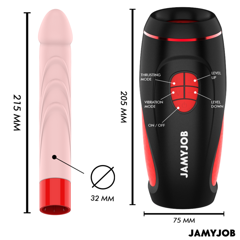 Jamyjob Pyston Base Masturbatore Automatico con Dildo e Telecomando – immagine 5