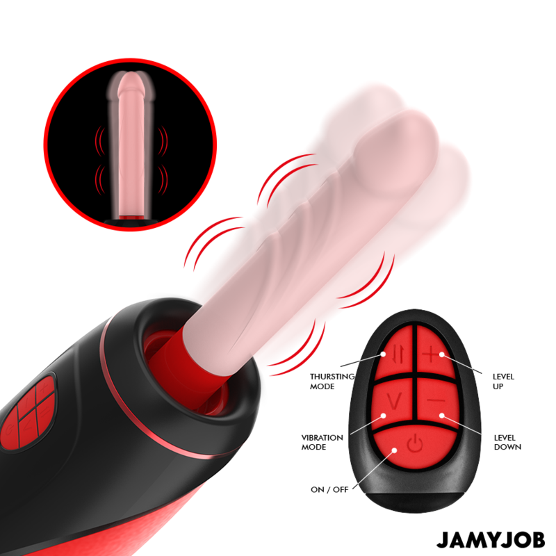 Jamyjob Pyston Base Masturbatore Automatico con Dildo e Telecomando – immagine 6