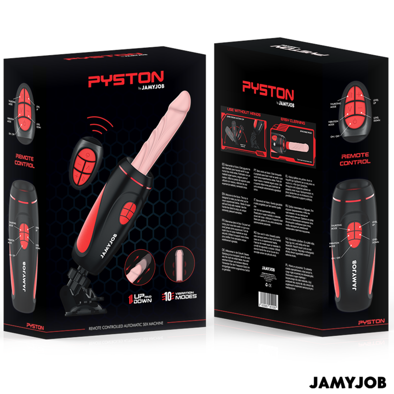 Jamyjob Pyston Base Masturbatore Automatico con Dildo e Telecomando – immagine 7