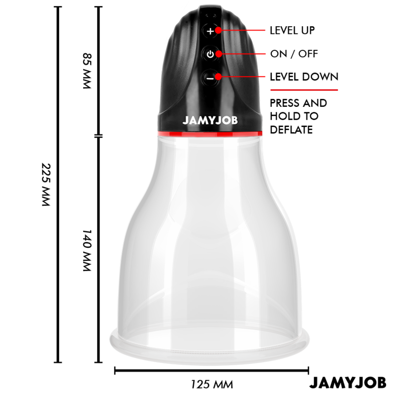 Jamyjob Xpand Lite Pompa per Testicoli Automatica 3 Livelli Grigia – immagine 5