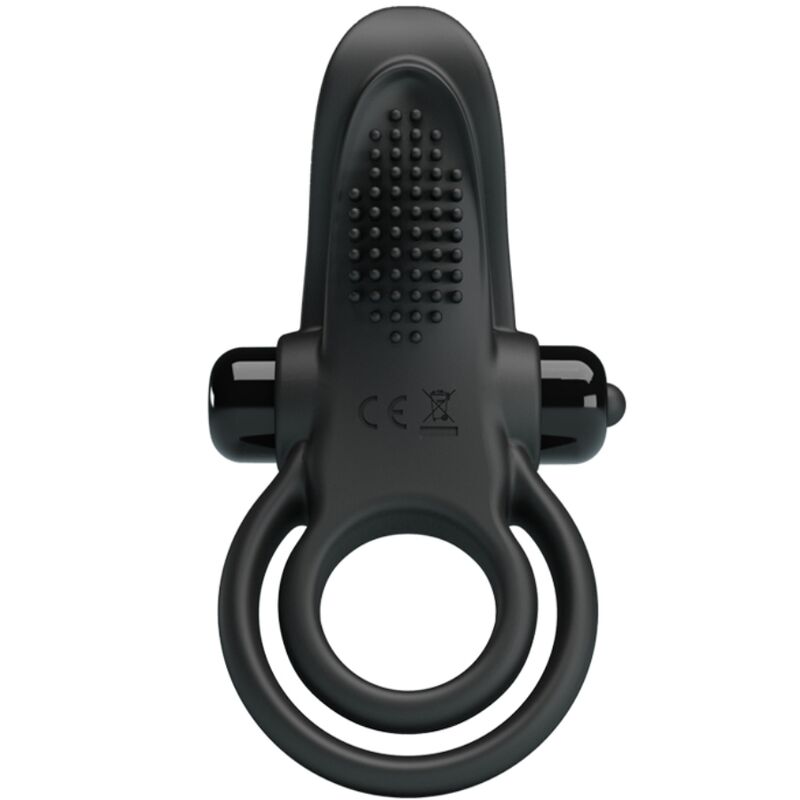 Pretty Love Doppio Anello Vibrante con Stimolatore Clitoride Nero – immagine 3