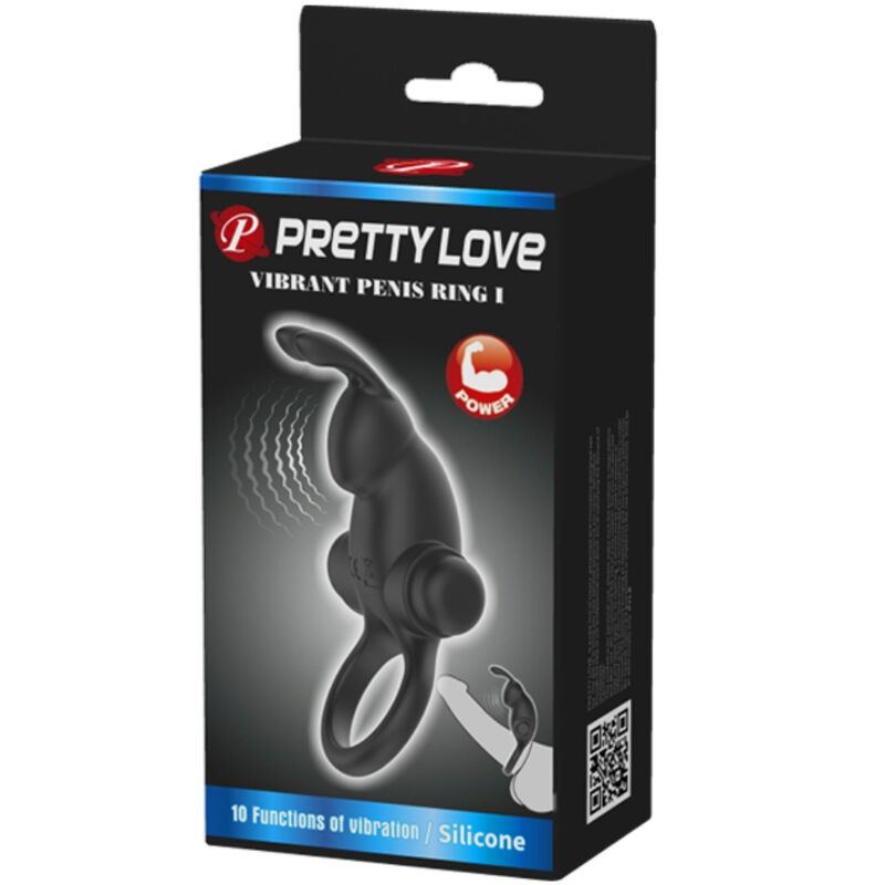 Pretty Love Anello Vibrante Coniglietto con Stimolatore Clitoride Nero – immagine 6