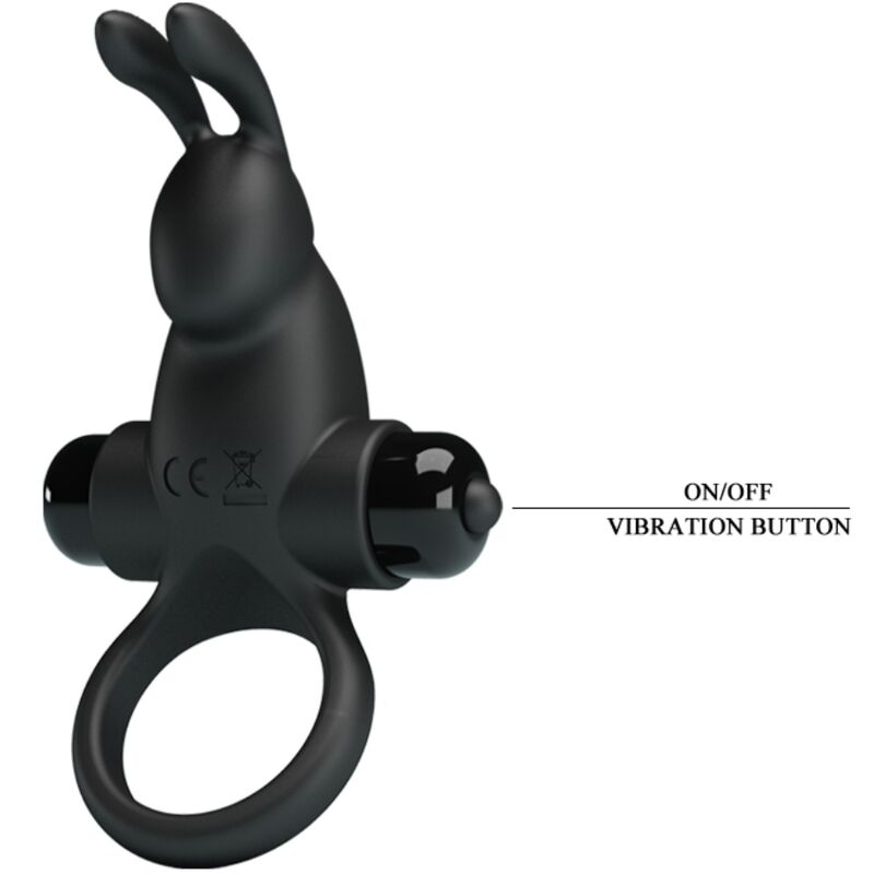 Pretty Love Anello Vibrante Coniglietto con Stimolatore Clitoride Nero – immagine 4