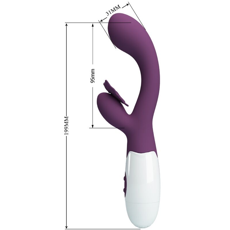 Pretty Love Butterfly Kiss Vibratore Rabbit con Farfalla Viola – immagine 3