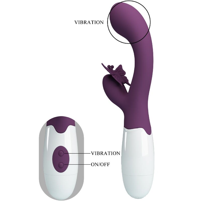 Pretty Love Butterfly Kiss Vibratore Rabbit con Farfalla Viola – immagine 4