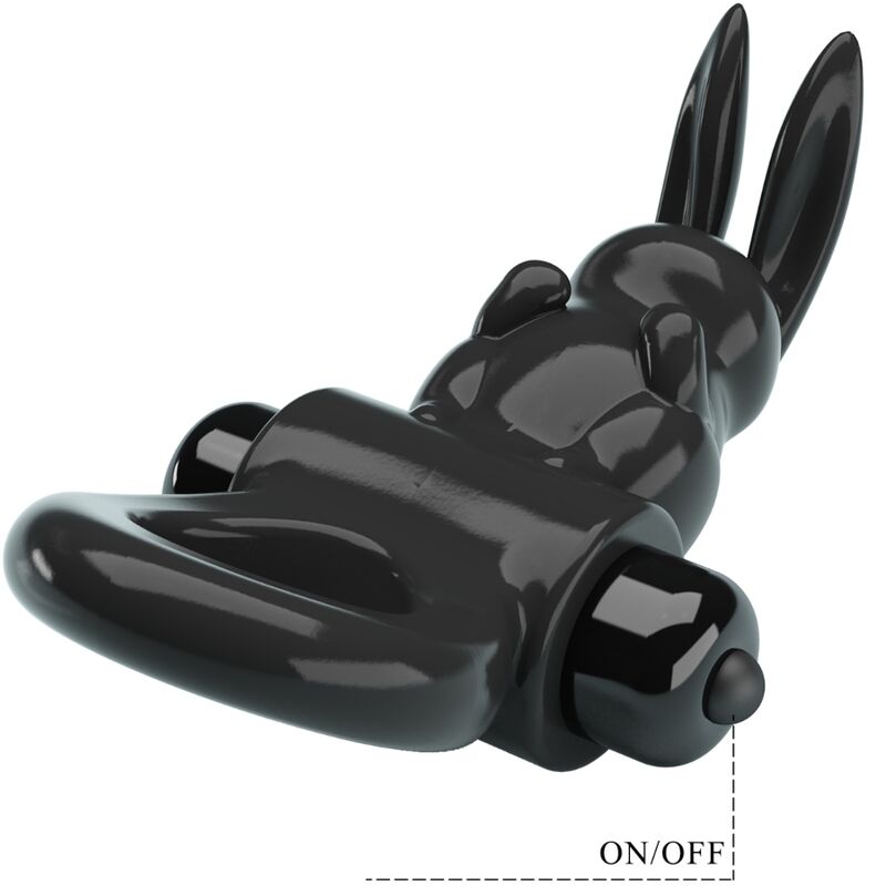 Pretty Love Anello Vibrante Coniglietto Orecchie Lunghe Nero – immagine 5