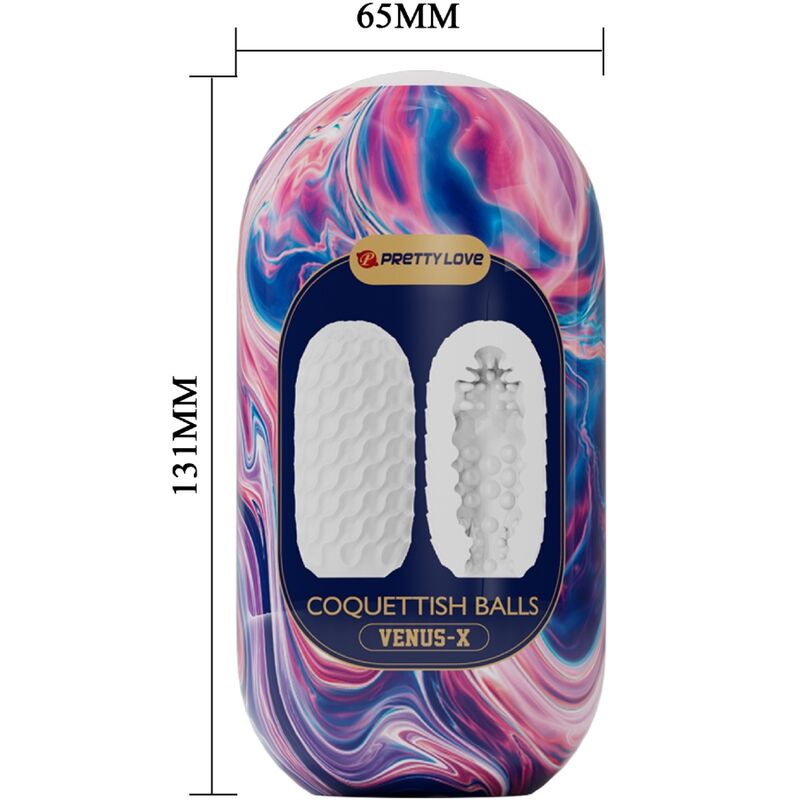 Pretty Love Coquetish Balls Masturbatore Maschile Bianco – immagine 3