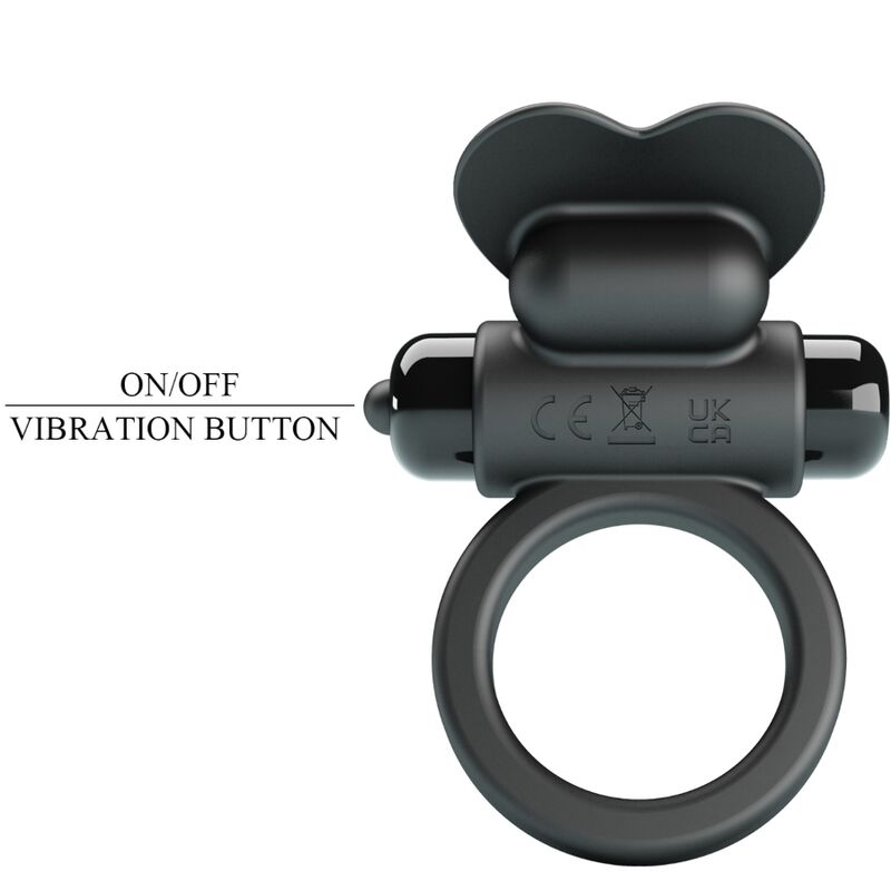 Pretty Love Debonaire Anello Vibrante Coniglietto 10 Vibrazioni Nero – immagine 5