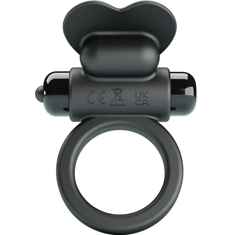 Pretty Love Debonaire Anello Vibrante Coniglietto 10 Vibrazioni Nero