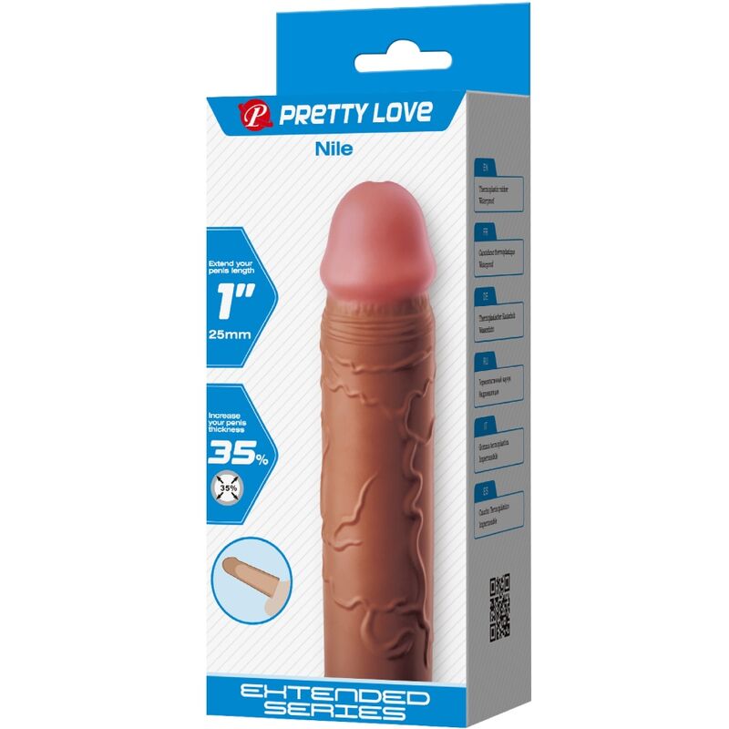 Pretty Love Nile Guaina per Pene con Estensione 2,5 cm Caramello – immagine 7