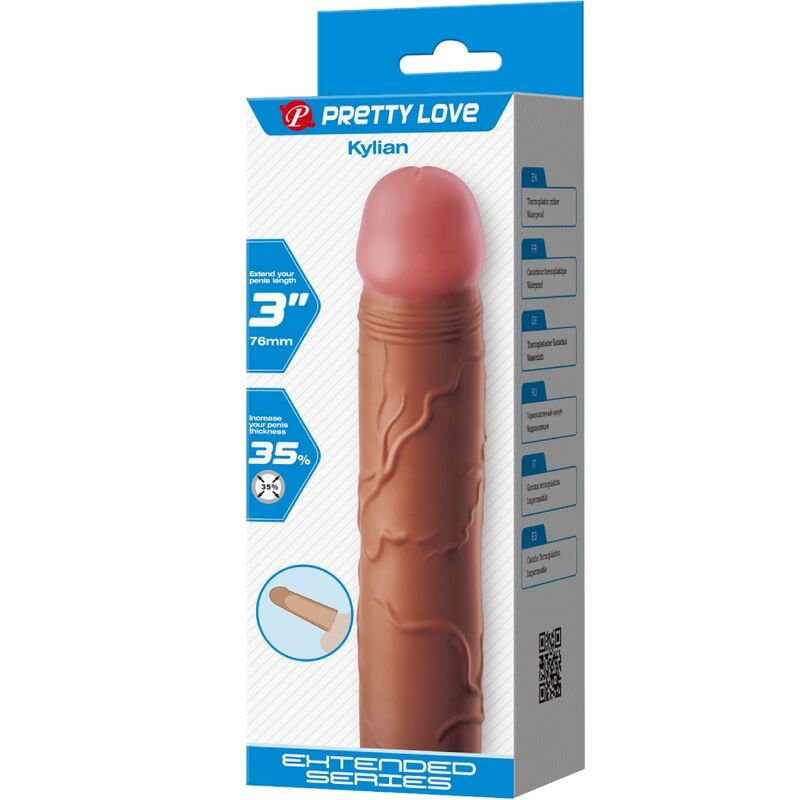 Pretty Love Kylian Guaina per Pene con Estensione 7,6 cm Caramello – immagine 7