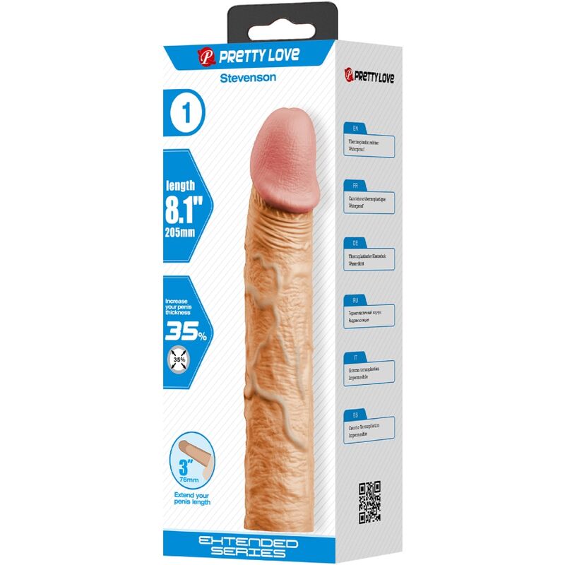 Pretty Love Stevenson Guaina per Pene con Estensione 7,6 cm Carne – immagine 5