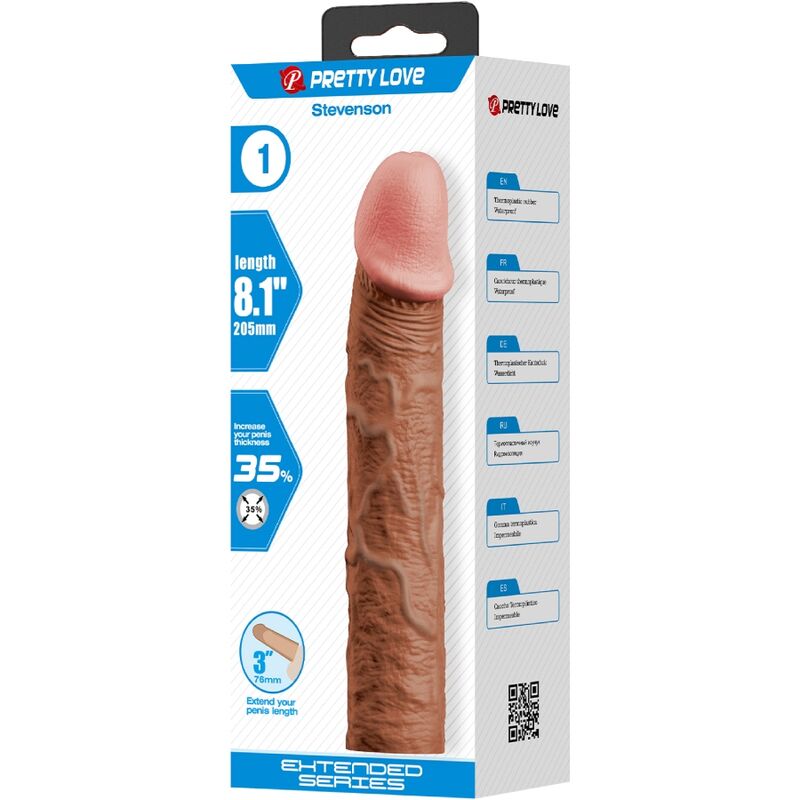 Pretty Love Stevenson Guaina per Pene con Estensione 7,6 cm Caramello – immagine 5