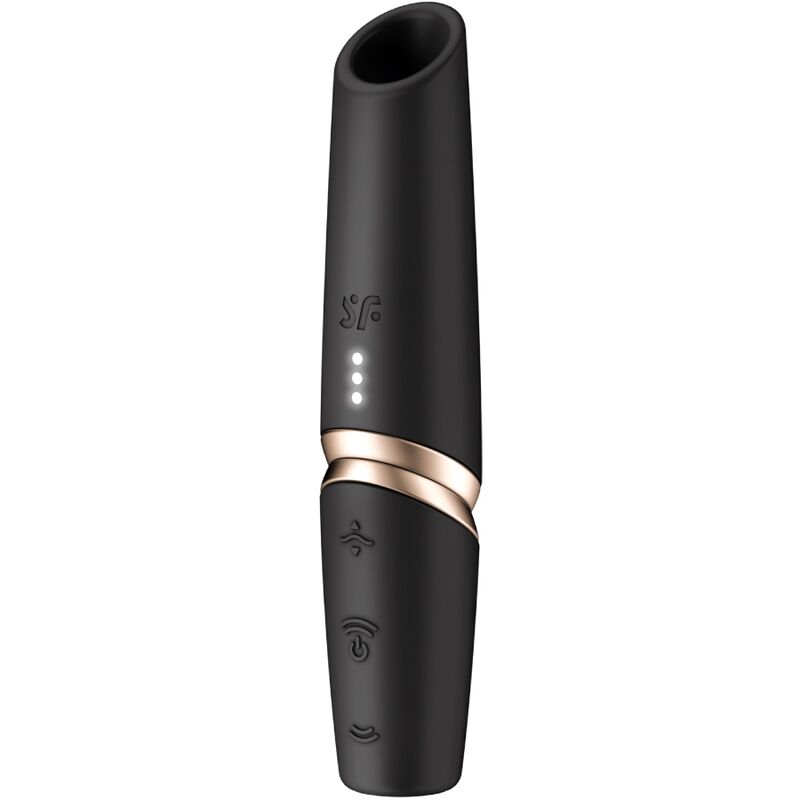 Satisfyer Perfect Kiss Wave Stimolatore Clitorideo a Onde di Pressione d'aria Nero e Oro