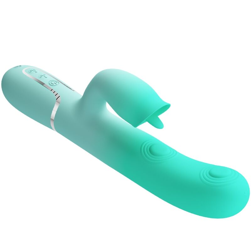 Pretty Love Gigi Vibratore Rabbit con Lingua Verde Acqua – immagine 6
