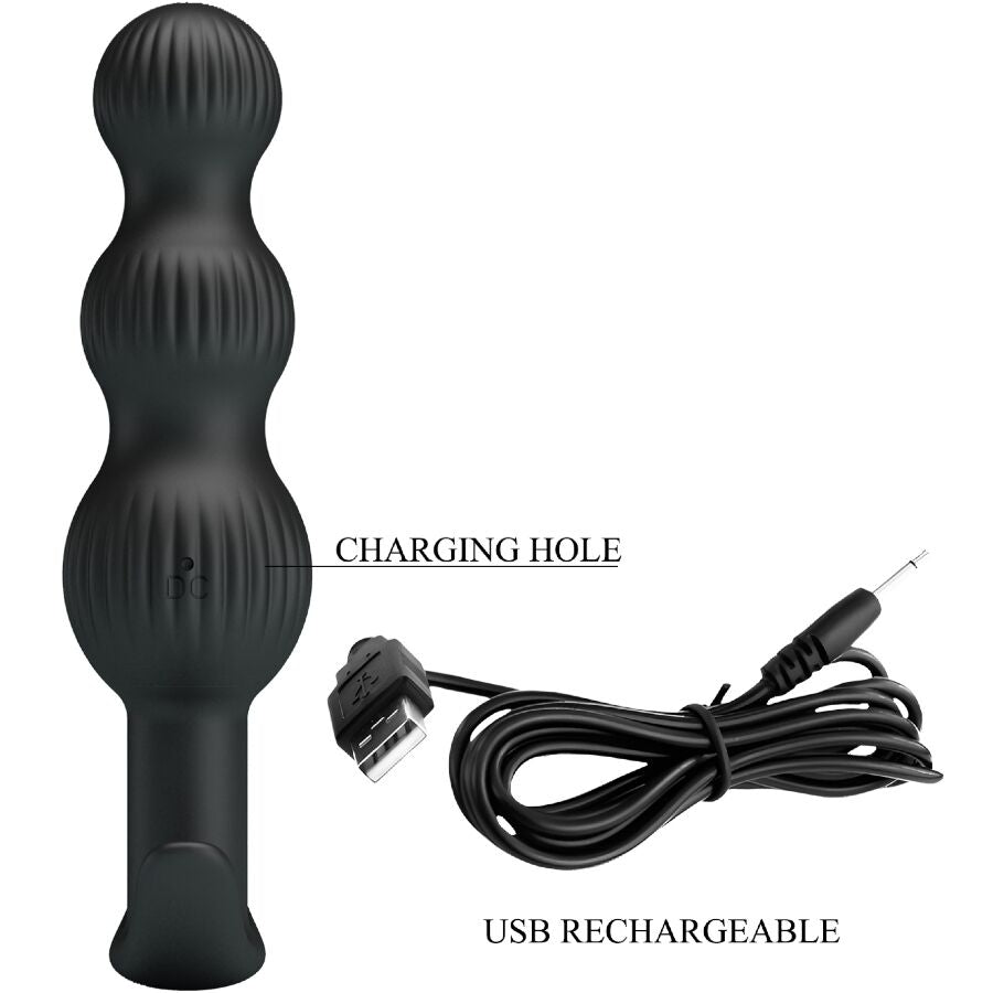 Pretty Love Sidney Vibratore Anale a Sfere 10 Vibrazioni Nero – immagine 8