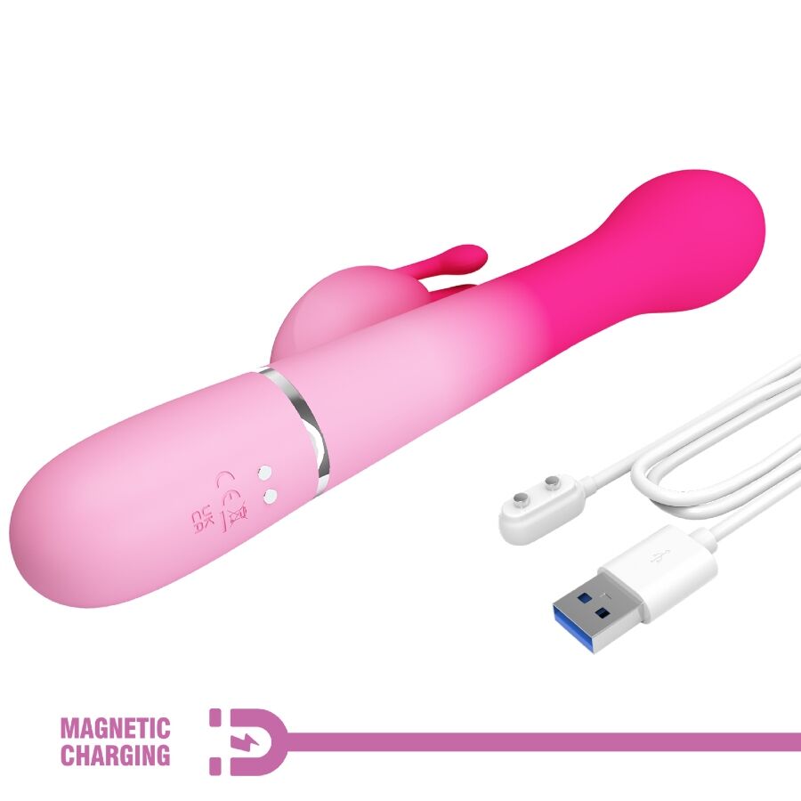 Pretty Love Dejon Vibratore Rabbit 3 in 1 Rotante e Pulsante Rosa – immagine 10