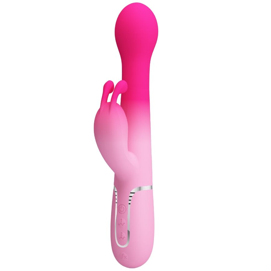 Pretty Love Dejon Vibratore Rabbit 3 in 1 Rotante e Pulsante Rosa – immagine 2
