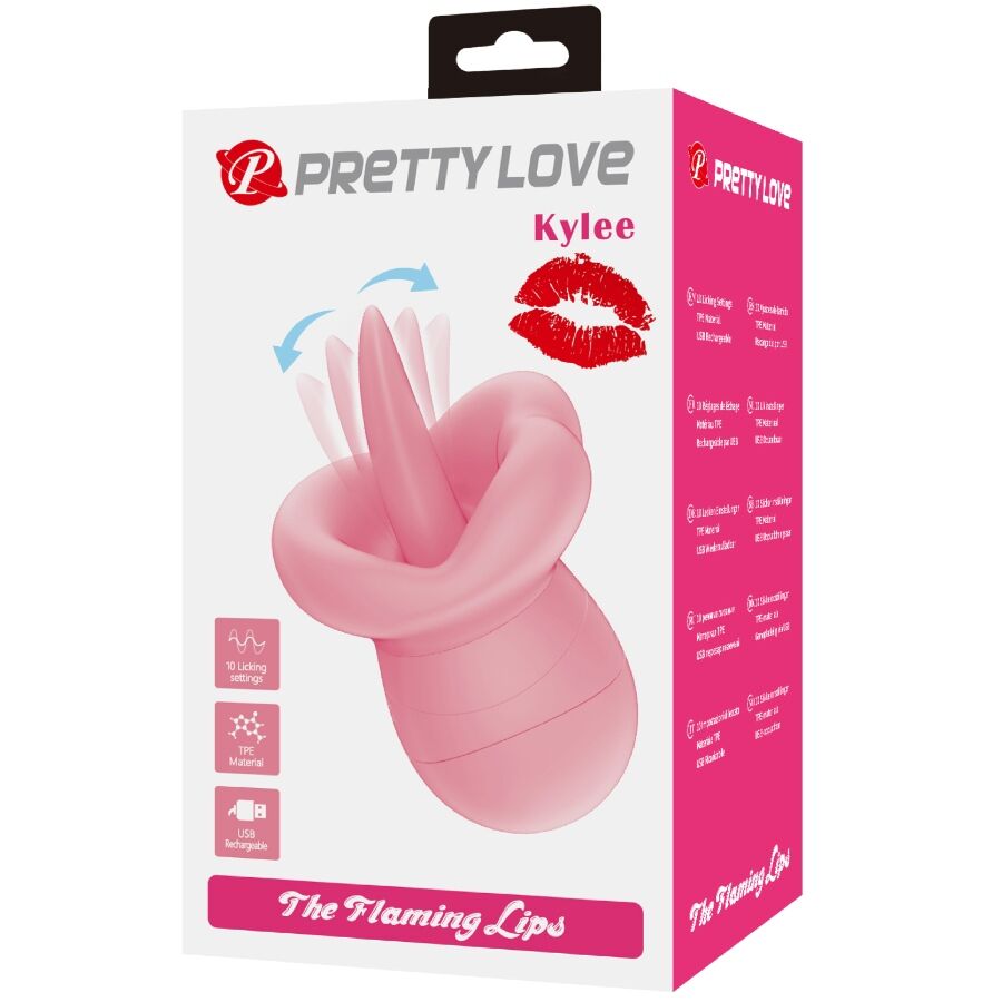 Pretty Love Kylee Stimolatore Clitoride con Lingua 10 Vibrazioni Rosa Nudo – immagine 9