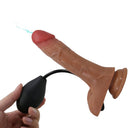 Pretty Love Slip Strap-On con Dildo Vibrante Eiaculante 15,5 cm Mulatto – immagine 5