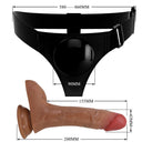 Pretty Love Slip Strap-On con Dildo Vibrante Eiaculante 15,5 cm Mulatto – immagine 7