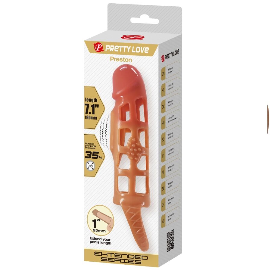 Pretty Love Preston Guaina Vibrante per Pene con Anello a Sfera 18 cm – immagine 9