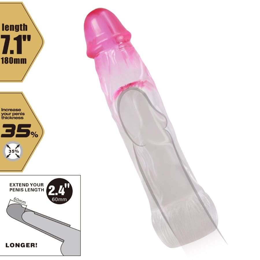 Pretty Love Neron Guaina Estensore Realistica 6 cm Rosa – immagine 5