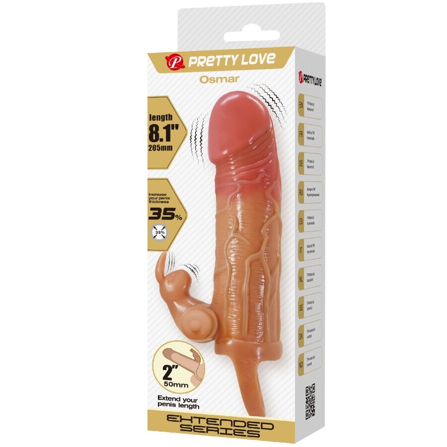 Pretty Love Osmar Guaina per Pene con Stimolatore Clitoride Vibrante – immagine 9