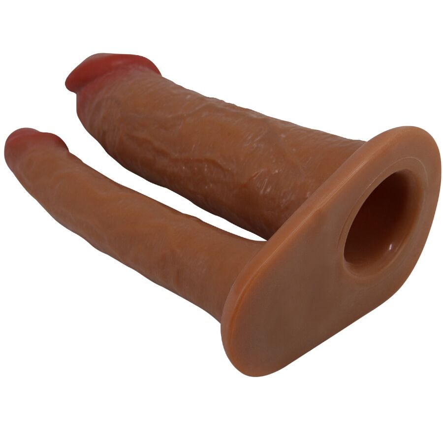 Pretty Love Yairon Doppia Guaina per Pene con Estensione 4 cm Caramello – immagine 3