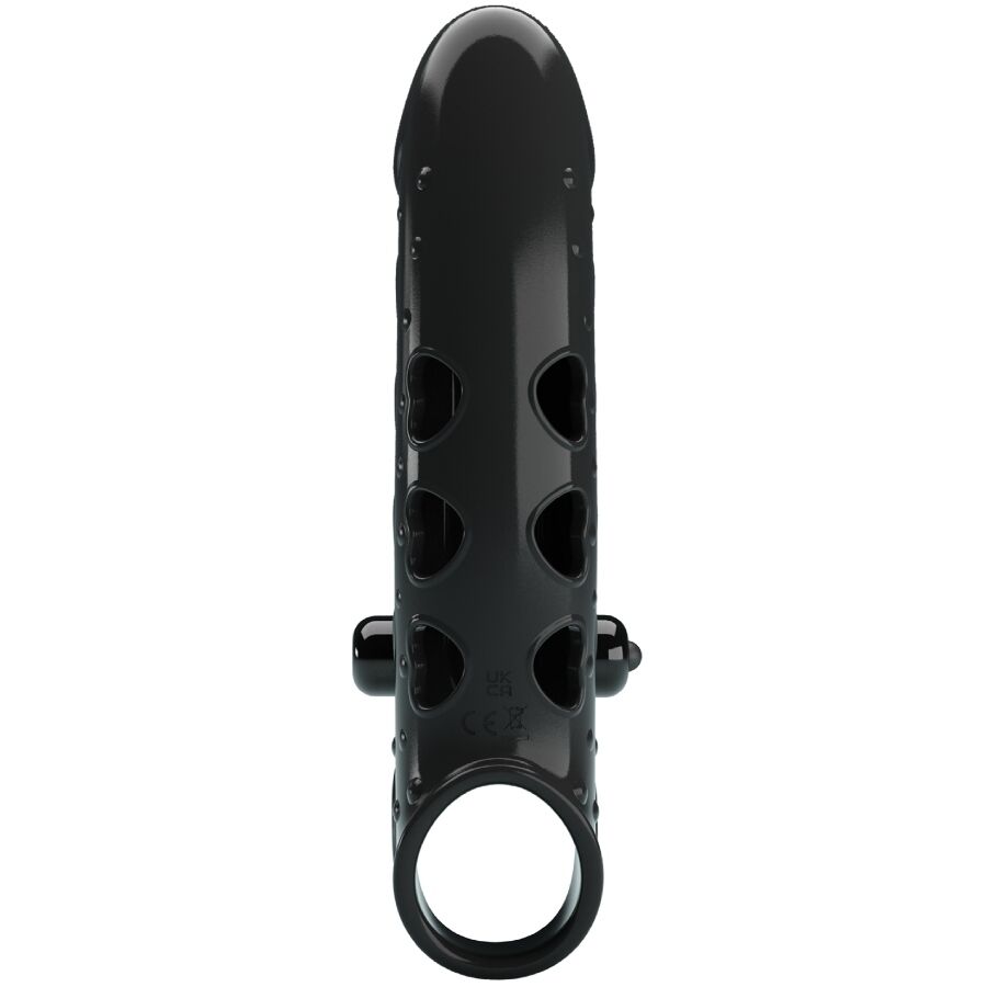Romance Guaina Estensore Vibrante con Anello Testicoli Nera MC64 – immagine 4