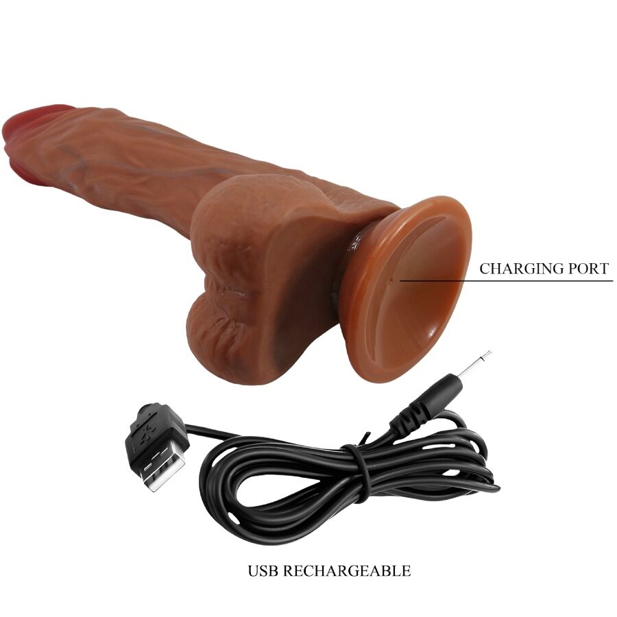 Baile Calisto Vibratore Realistico Rotante e Pulsante 24 cm Carne – immagine 7