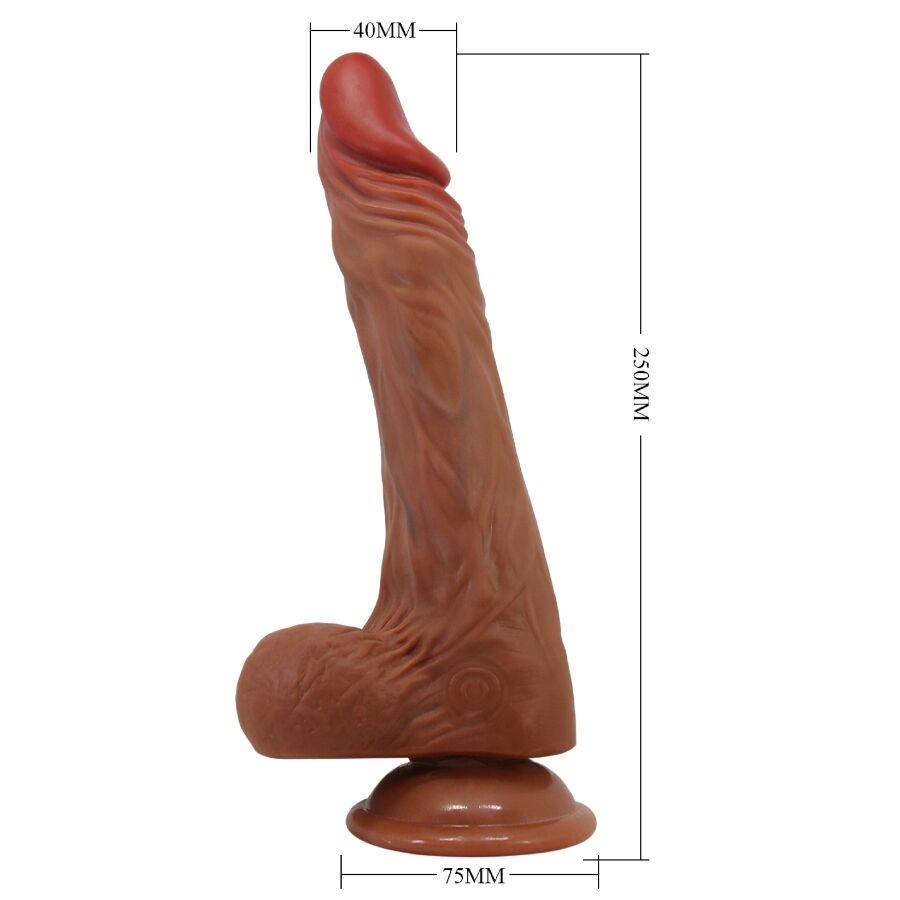 Baile Calisto Vibratore Realistico Rotante e Pulsante 24 cm Carne – immagine 9