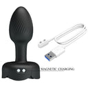 Pretty Love Olman plug anale vibrante con luce LED nero 8,8 cm – foto 7