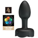 Pretty Love Olman plug anale vibrante con luce LED nero 8,8 cm