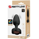 Pretty Love Olman plug anale vibrante con luce LED nero 8,8 cm – foto 9