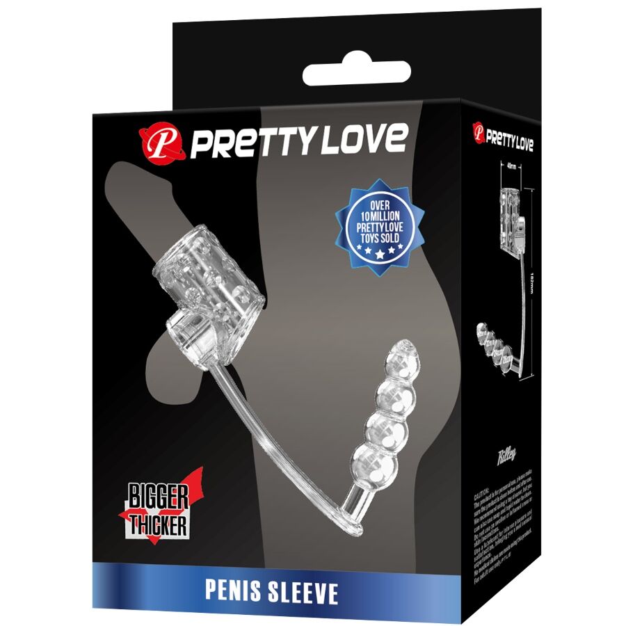 Pretty Love Anello per Pene con Plug Anale Indossabile Trasparente – immagine 6