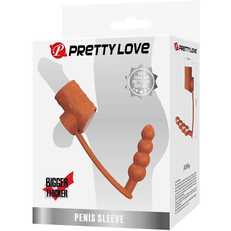 Pretty Love Anello per Pene con Plug Anale Indossabile Naturale – immagine 7