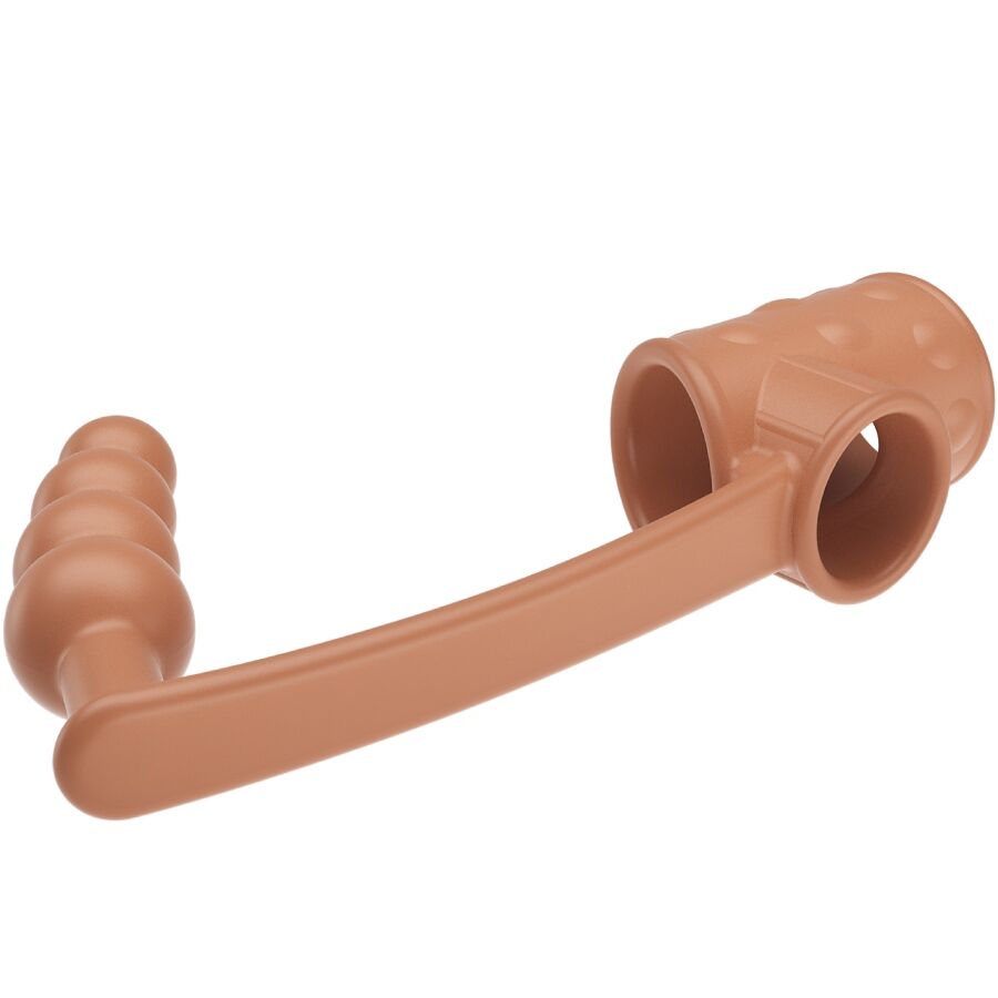 Pretty Love Anello per Pene con Plug Anale Indossabile Naturale – immagine 3