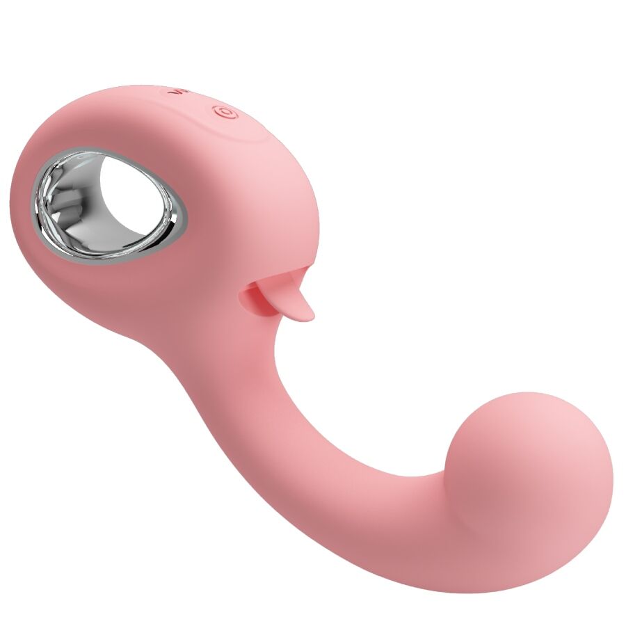 Pretty Love Erynnyes Vibratore Punto G con Lingua per il Clitoride Rosa – immagine 4