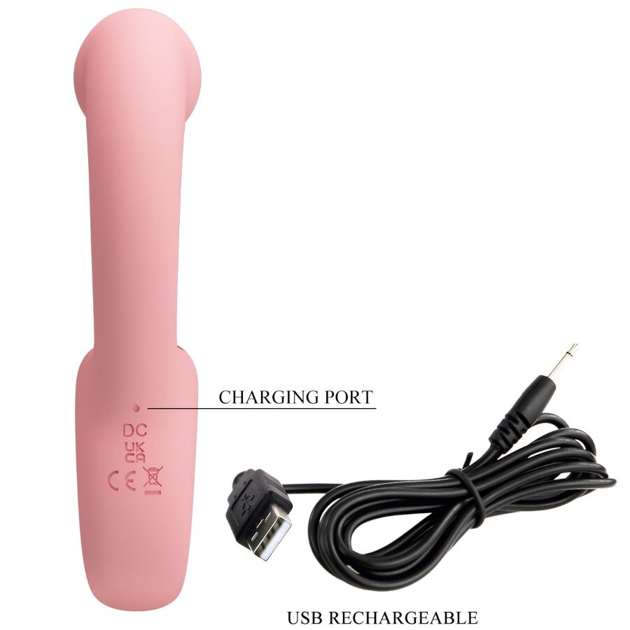 Pretty Love Erynnyes Vibratore Punto G con Lingua per il Clitoride Rosa – immagine 8