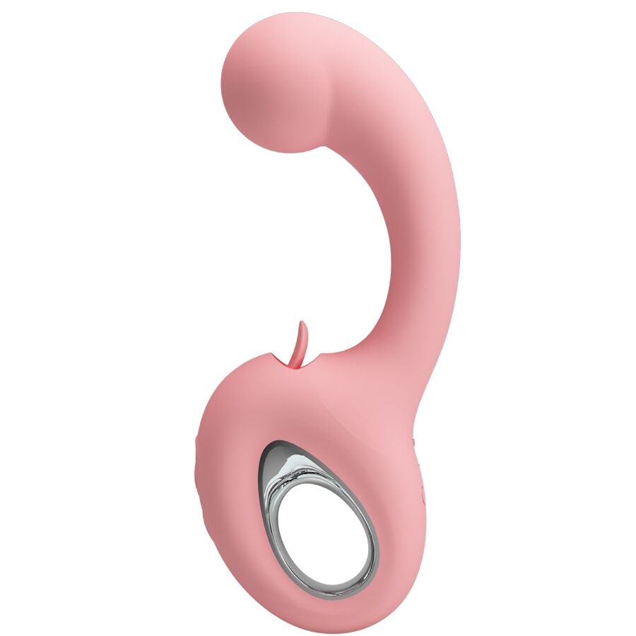 Pretty Love Erynnyes Vibratore Punto G con Lingua per il Clitoride Rosa